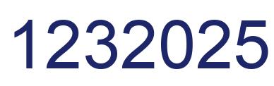 Number 1232025 blue image