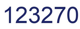 Number 123270 blue image