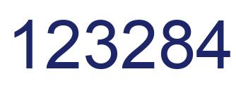 Number 123284 blue image