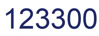 Number 123300 blue image