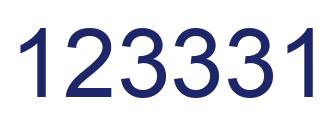 Number 123331 blue image