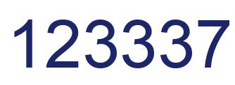 Number 123337 blue image