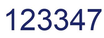 Number 123347 blue image
