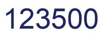 Number 123500 blue image
