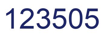 Number 123505 blue image