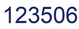 Number 123506 blue image
