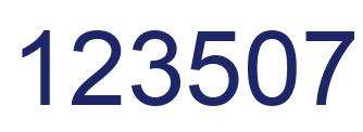 Number 123507 blue image