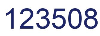 Number 123508 blue image