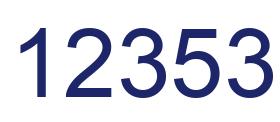 Number 12353 blue image