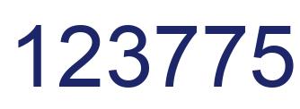 Number 123775 blue image
