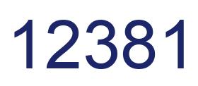 Number 12381 blue image