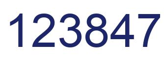 Number 123847 blue image