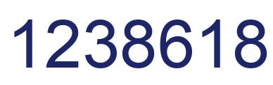 Number 1238618 blue image