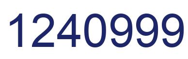 Number 1240999 blue image