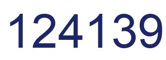 Number 124139 blue image