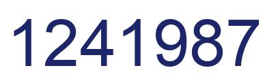 Number 1241987 blue image