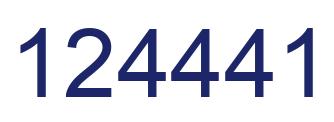Number 124441 blue image