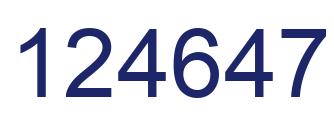 Number 124647 blue image