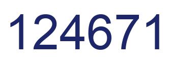 Number 124671 blue image