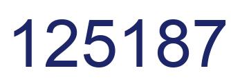 Número 125187 imagen azul