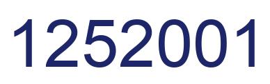 Number 1252001 blue image