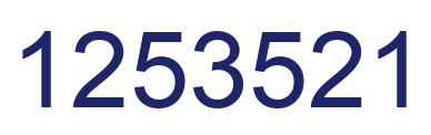 Number 1253521 blue image