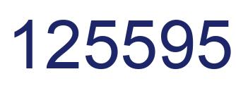 Number 125595 blue image
