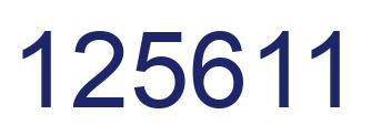 Number 125611 blue image