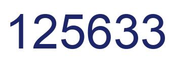 Number 125633 blue image