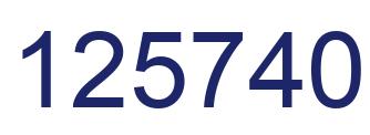 Number 125740 blue image