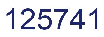 Number 125741 blue image