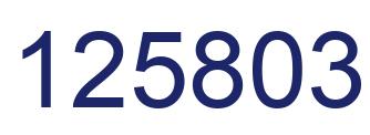 Number 125803 blue image