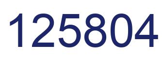 Number 125804 blue image