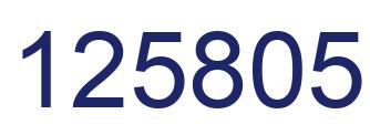 Number 125805 blue image