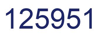 Number 125951 blue image