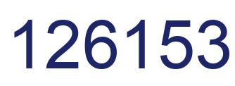 Number 126153 blue image
