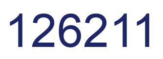 Number 126211 blue image