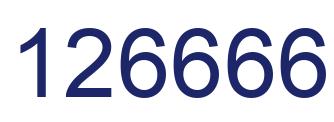 Number 126666 blue image