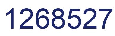Number 1268527 blue image