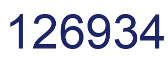 Number 126934 blue image