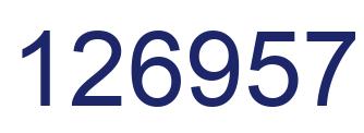 Number 126957 blue image