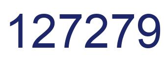 Number 127279 blue image