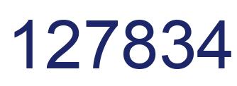 Number 127834 blue image
