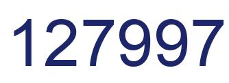 Number 127997 blue image