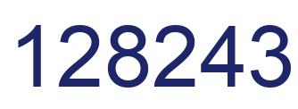 Number 128243 blue image