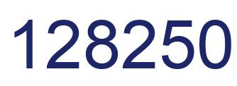 Number 128250 blue image