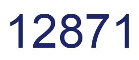 Number 12871 blue image