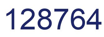 Número 128764 imagen azul