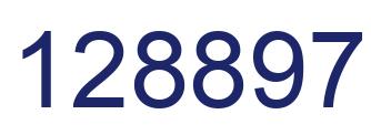 Number 128897 blue image