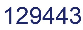 Number 129443 blue image